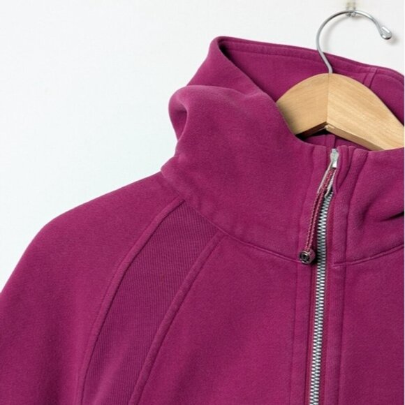 LULULEMON Scuba Oversized Half Zip Hoodie Sweater 1/2 Zip Magenta Purple XS S - Picture 10 of 11